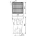 ACO Drain Hofablauf 30 x 30 x 44 cm mit Maschenrost Stahl verzinkt, B125 132890