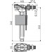 ALCAPLAST Füllventil für Keramik-Spülkasten, Zulauf seitlich, Metallgewinde A160-3/8"