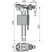 ALCAPLAST Füllventil für Kunststoff-Spülkasten, Zulauf seitlich, Metallgewinde A160P-3/8"