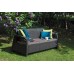 ALLIBERT CORFU LOVE SEAT MAX 3-Sitzer Sofa, 182 x 70 x 79cm, braun/grau-beige 17197959