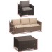 ALLIBERT CALIFORNIA 3 SEATER Lounge Set, cappuccino/sand 17198931