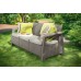 KETER CORFU LOVE SEAT MAX 3-Sitzer Sofa, 182 x 70 x 79cm, cappuccino/beige 17197959