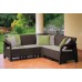 ALLIBERT CORFU RELAX Ecksofa, 190 x 190 x 79 cm, braun/beige 17208435