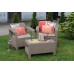 ALLIBERT CORFU WEEKEND Garten-Set, cappuccino/beige 17197786