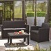 ALLIBERT CORONA Lounge-Sitzgruppe anthrazit/grau 17197872