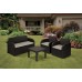 ALLIBERT GEORGIA Lounge-Set, braun/beige 17199879