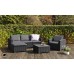 ALLIBERT MOOREA Lounge-Set 4-tlg., Rattan-Optik, cappuccino/sand 17205802