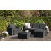 ALLIBERT MOOREA Lounge-Set 4-tlg., Rattan-Optik, graphit/grau 17205802