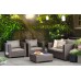 ALLIBERT SALTA 2 Lounge 2-Sitzer-Sofa, 141 x 84 x 65,5 cm, cappuccino/sand 17206012