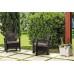 ALLIBERT TARIFA 2x Gartenstühle 71 x 69 x 79cm, graphit/grau 17203401