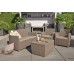 ALLIBERT CORONA Lounge Set, cappuccino/sand 17198017