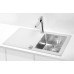 ALVEUS KARAT 10 Küchenspüle Edelstahl/Glas, 860 x 500 mm, rechts, weiß 1103658