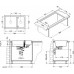 ALVEUS CUBO 50 Algranitspüle, 780 x 500 mm, macchiato