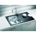 ALVEUS GLASSIX 10 Küchenspüle, 860 x 500 mm, Edelstahl/Glas, schwarz 1099450