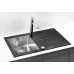 ALVEUS KARAT 10 Küchenspüle Edelstahl/Glas, 860 x 500 mm, links, schwarz 1102770
