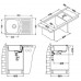 ALVEUS Set RECORD 30 Granitspüle 780x480 mm + Küchenarmatur AM 20, weiß