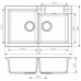 ALVEUS Set ROCK 90 Granitspüle 780x480 mm + Küchenarmatur NINA, schwarz