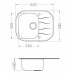 ALVEUS WAVE 10 Küchenspüle Edelstahl/Glas, 620 x 500 mm, schwarz 1102726
