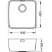ALVEUS LUNO 30 Edelstahlspüle, 400 x 400 mm 1129251