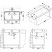 ALVEUS BASIC 160 Edelstahlspüle, 780 x 435 mm, Leinen 1039145