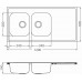 ALVEUS CLASSIC PRO 100 Edelstahlspüle, 1200 x 600 mm, Satin 1130474