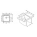 ALVEUS Basic 140 FI Küchenspüle, 465x465 mm, Dekor 1009303