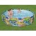 BESTWAY Steel Pro Frame Pool ohne Pumpe, 274 x 66 cm, buntes Panda- und Fuchs-Design 5612F