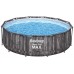 BESTWAY Steel Pro Max Frame Pool-Set 366 x 100 cm, mit Filterpumpe 5614X