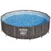 BESTWAY Steel Pro Max Frame Pool Komplett-Set 427 x 107 cm, mit Filterpumpe 5614Z