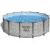 BESTWAY Steel Pro Max Frame Pool Komplett-Set 427 x 122 cm, mit Filterpumpe 5619D