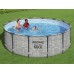 BESTWAY Steel Pro Max Frame Pool Komplett-Set 427 x 122 cm, mit Filterpumpe 5619D