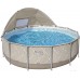 BESTWAY Steel Pro Max Frame Pool 396 x 107 cm, Komplett-Set mit Filterpumpe 561FY