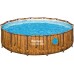 BESTWAY Steel Pro Max Splashview Frame Pool 427 x 107 cm, Komplett-Set mit Filterpumpe 561