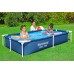 BESTWAY Steel Pro Frame Pool 221 x 150 x 43 cm, ohne Pumpe, eckig, blau 56401