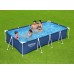 BESTWAY Steel Pro Frame Pool 400 x 211 x 81 cm, ohne Pumpe, eckig, blau 56405