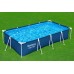 BESTWAY Steel Pro Frame Pool 400 x 211 x 81 cm, ohne Pumpe, eckig, blau 56405