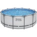BESTWAY Steel Pro Max Frame Pool 366 x 122 cm, Set mit Filterpumpe 56420
