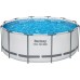 BESTWAY Steel Pro Max Frame Pool 366 x 122 cm, Set mit Filterpumpe 56420
