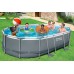 BESTWAY Power Steel Frame Pool 488 x 305 x 107 cm, Komplett-Set mit Filterpumpe 56448