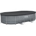 BESTWAY Power Steel Frame Pool 488 x 305 x 107 cm, Komplett-Set mit Filterpumpe 56448