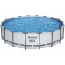 BESTWAY Steel Pro Max Frame Pool 549 x 122 cm, Komplett-Set mit Filterpumpe 56462