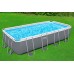 BESTWAY Power Steel Frame Pool, 549 x 274 x 122 cm, Komplett-Set mit Filterpumpe 56465