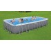 BESTWAY Power Steel Frame Pool 732 x 366 x 132 cm, Komplett-Set mit Filterpumpe 56474