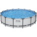 BESTWAY Steel Pro Max Frame Pool 457 x 107 cm, Komplett-Set mit Filterpumpe 56488