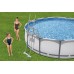 BESTWAY Steel Pro Max Frame Pool 457 x 107 cm, Komplett-Set mit Filterpumpe 56488