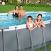 BESTWAY Power Steel Frame Pool 427 x 250 x 100 cm, Komplett-Set mit Filterpumpe 56620