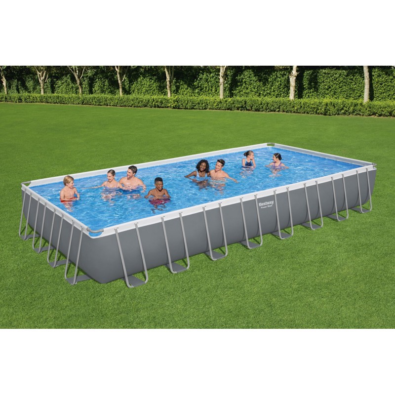 BESTWAY Power Steel Frame Pool 956 x 488 x 132 cm, KomplettSet mit