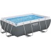 BESTWAY Power Steel Frame Pool 282 x 196 x 84 cm, Set mit Filterpumpe 56629