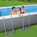 BESTWAY Power Steel Frame Pool 488 x 244 x 122 cm, Komplett-Set mit Sandfilteranlage 56671