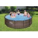 BESTWAY Steel Pro Max Frame Pool 366 x 100 cm, Komplett-Set mit Filterpumpe 56709